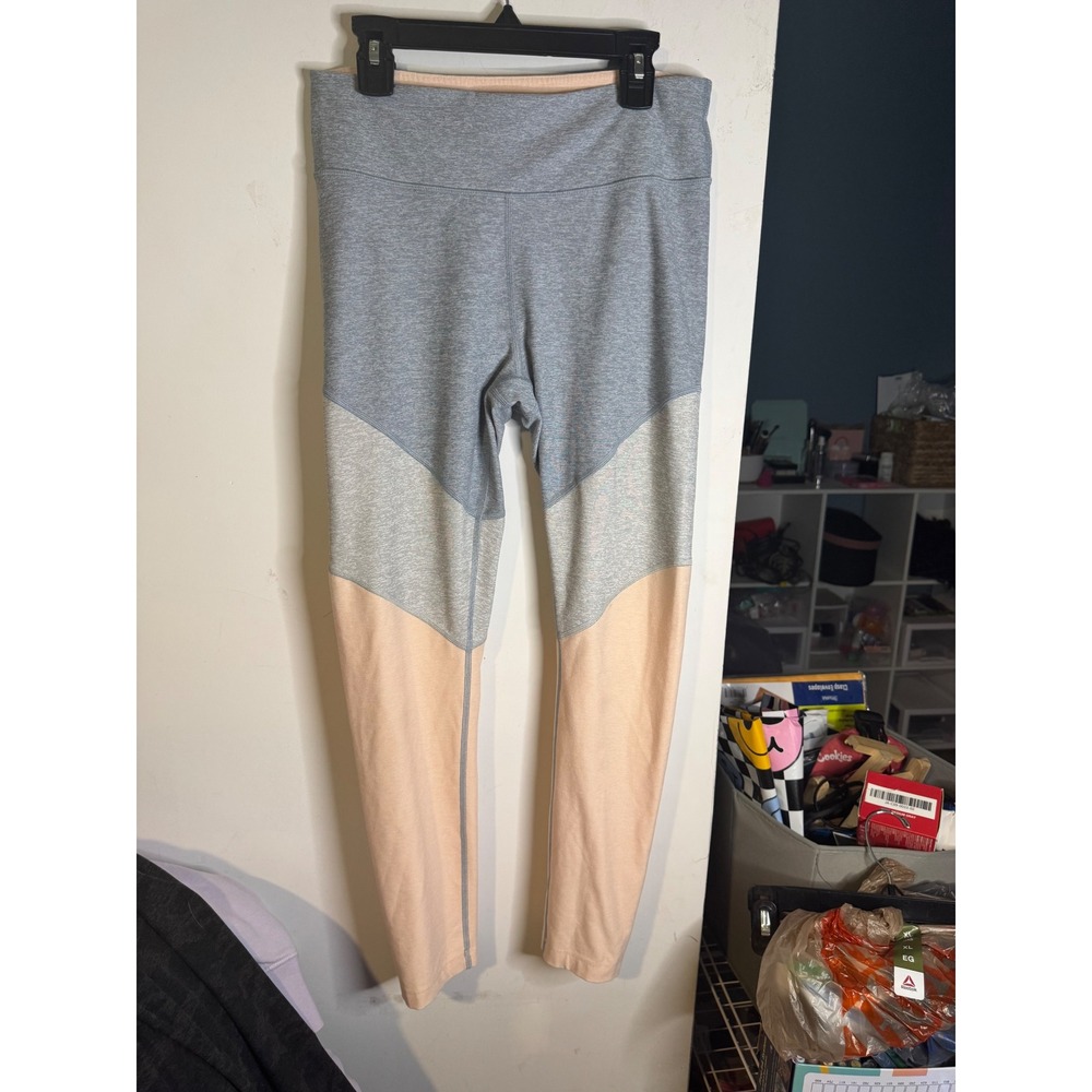 Outdoor Voices Springs Leggings Grey Peach Colorblock Activewear Womens Medium